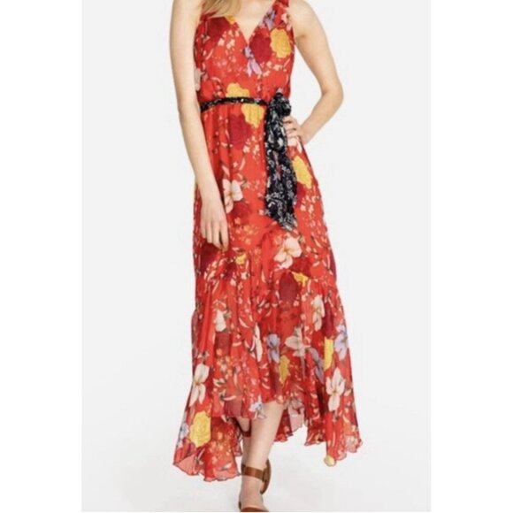 Johnny Was Jade Nidra Silk Wrap Dress Women’s Size Medium Floral (no Belt) Fairy - Picture 4 of 15